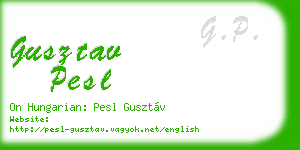 gusztav pesl business card